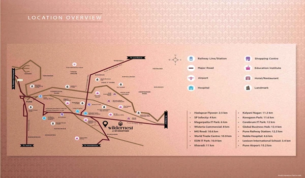 Shapoorji Pallonji Wildernest
 Location Map